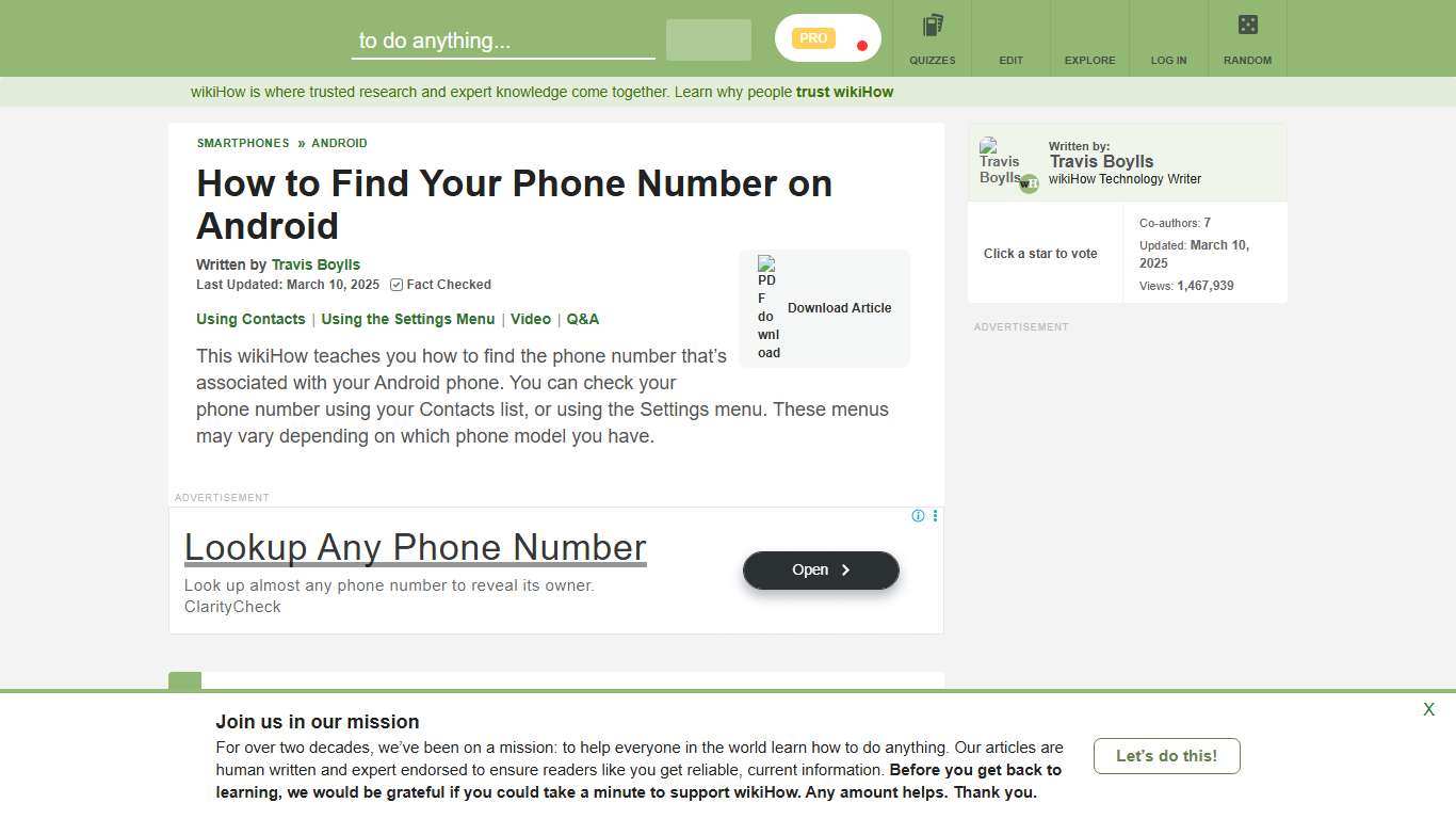 How to Find Your Phone Number on Android: 8 Steps (with Pictures)