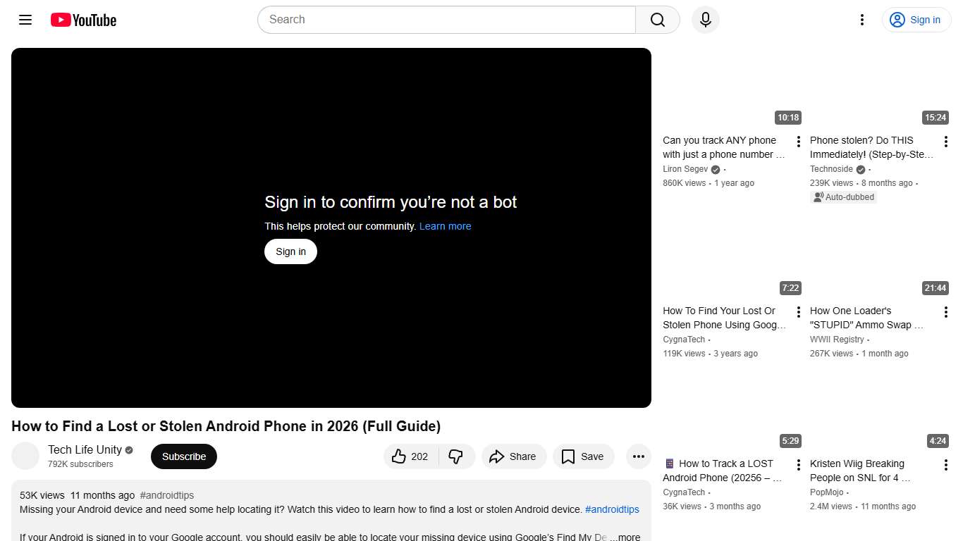How to Find a Lost or Stolen Android Phone in 2026 (Full Guide) - YouTube